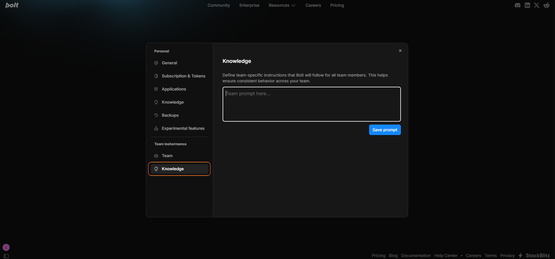 Create Team Prompt Pn