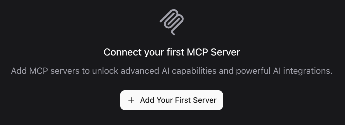 MCP Server Setup MCP Server Setup Interface