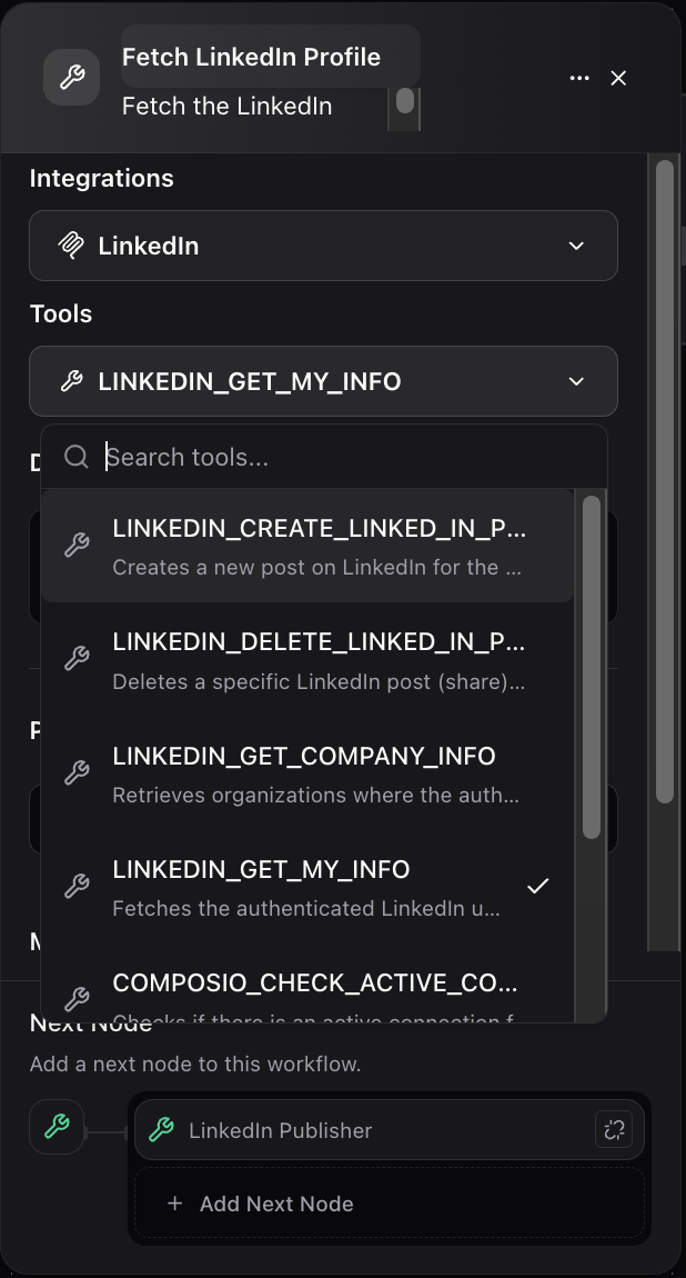 Dume.ai Workflow Tool integration tool Workflow Dume.ai tool integration tool
