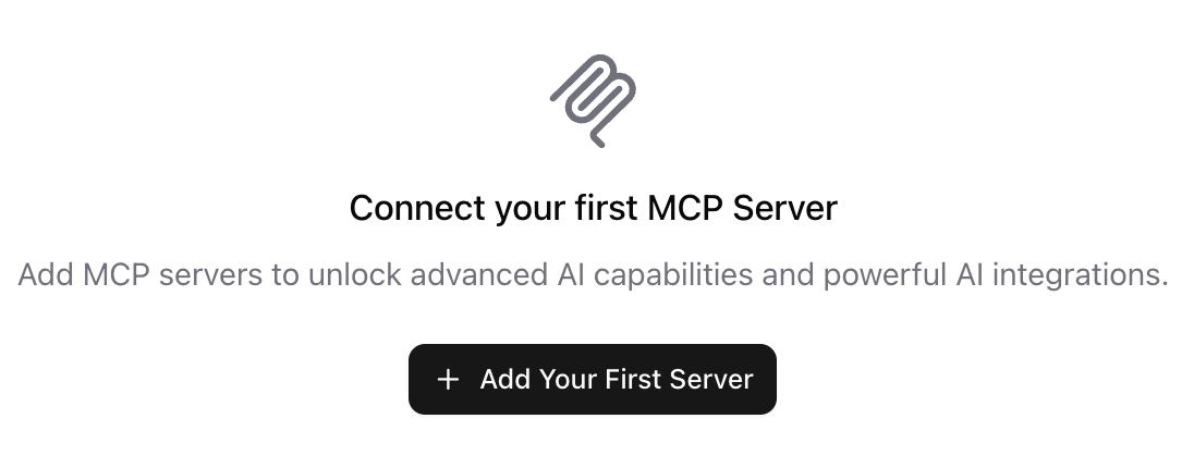 MCP Server Setup MCP Server Setup Interface