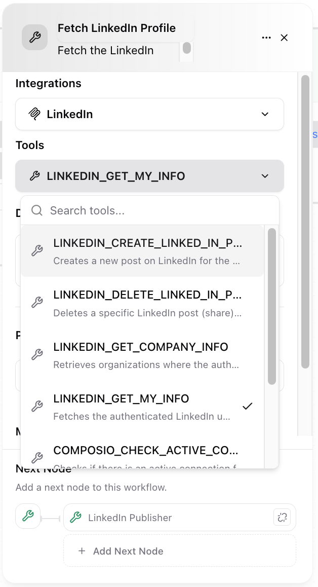 Dume.ai Workflow Tool integration tool Workflow Dume.ai tool integration tool