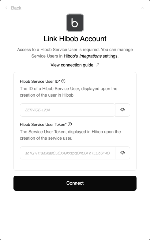 StackOne Integration Hub (Credentials Form)