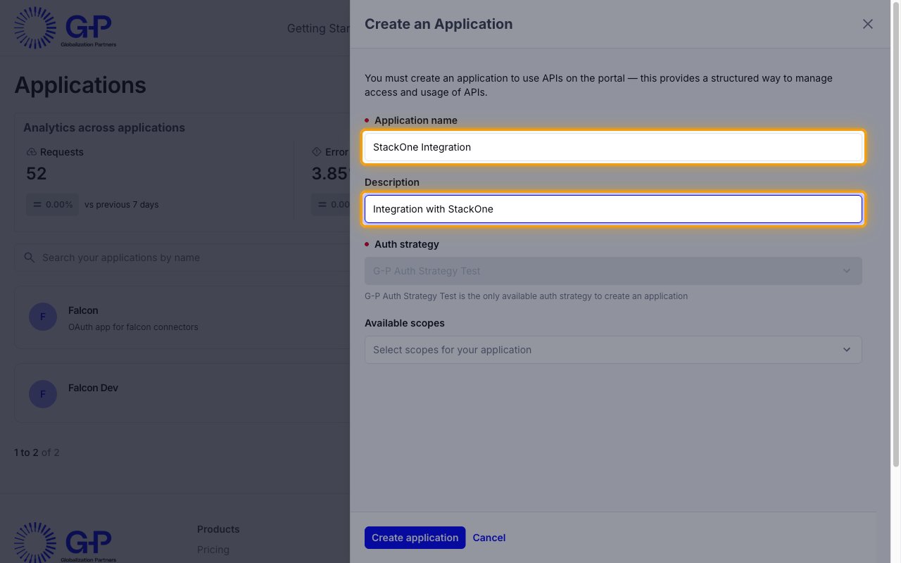 The Create an Application form with the Application name and Description fields highlighted