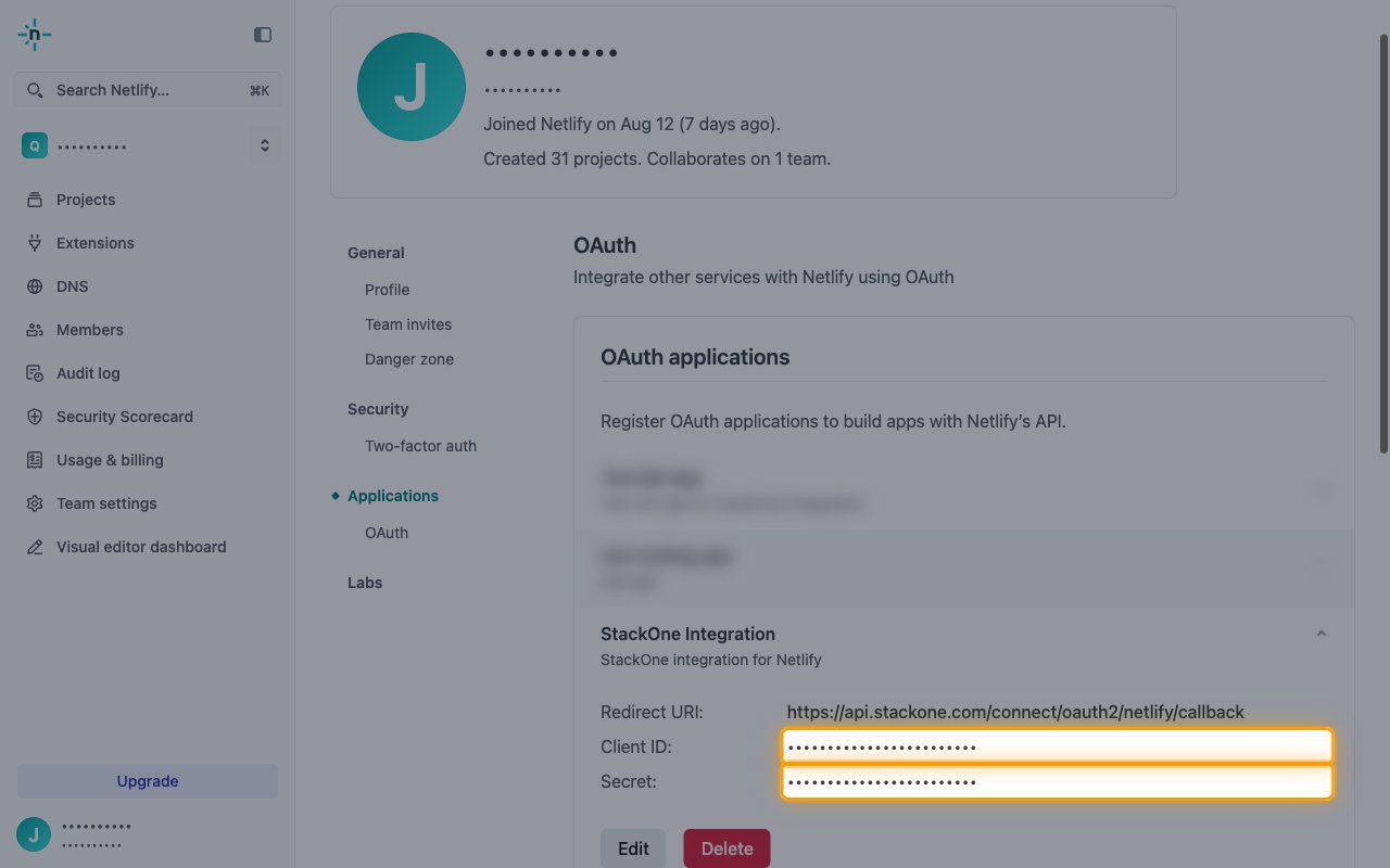 Expanded OAuth application with Client ID and Secret (redacted) highlighted.