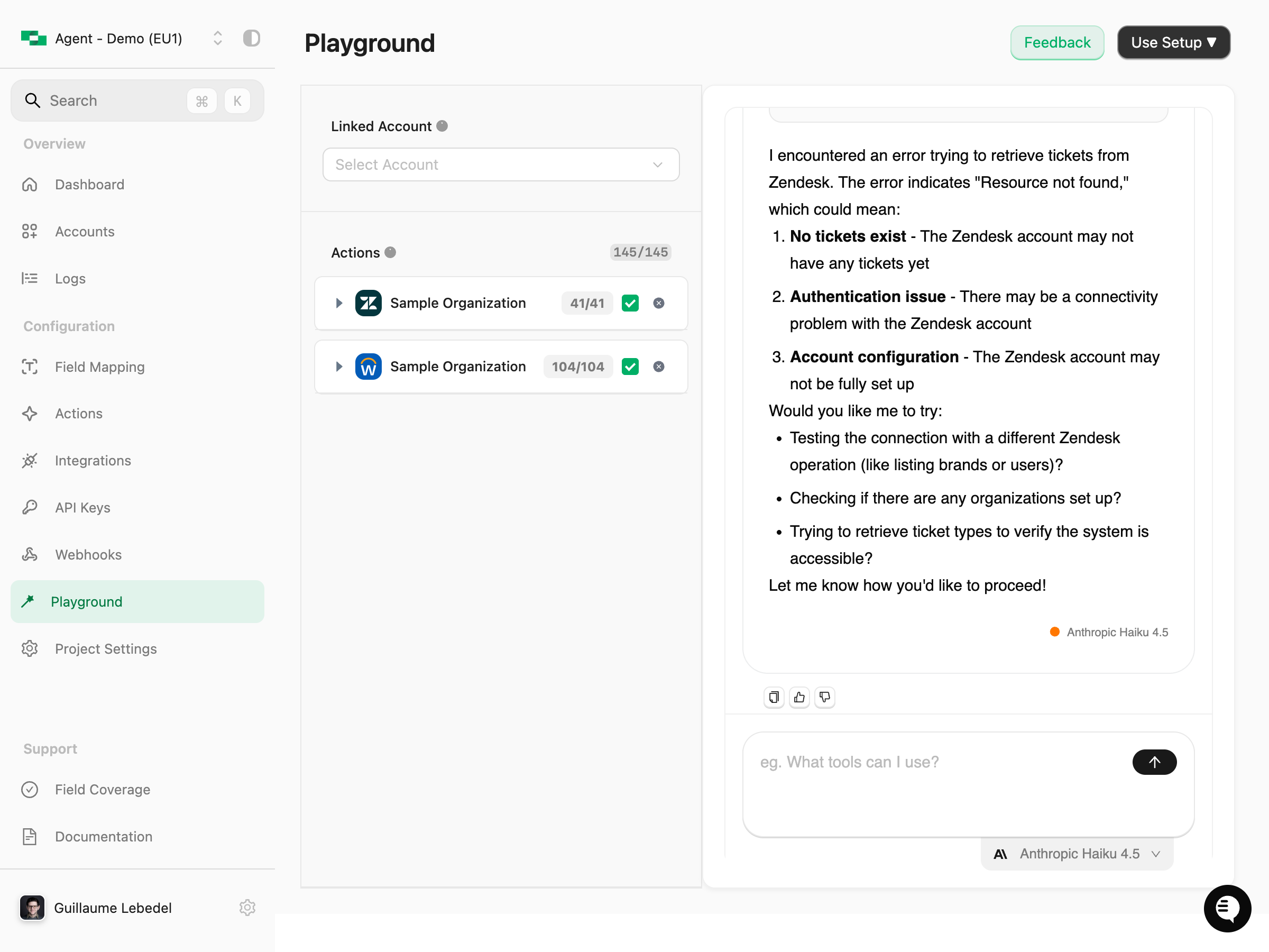 Zendesk Ticket Listing