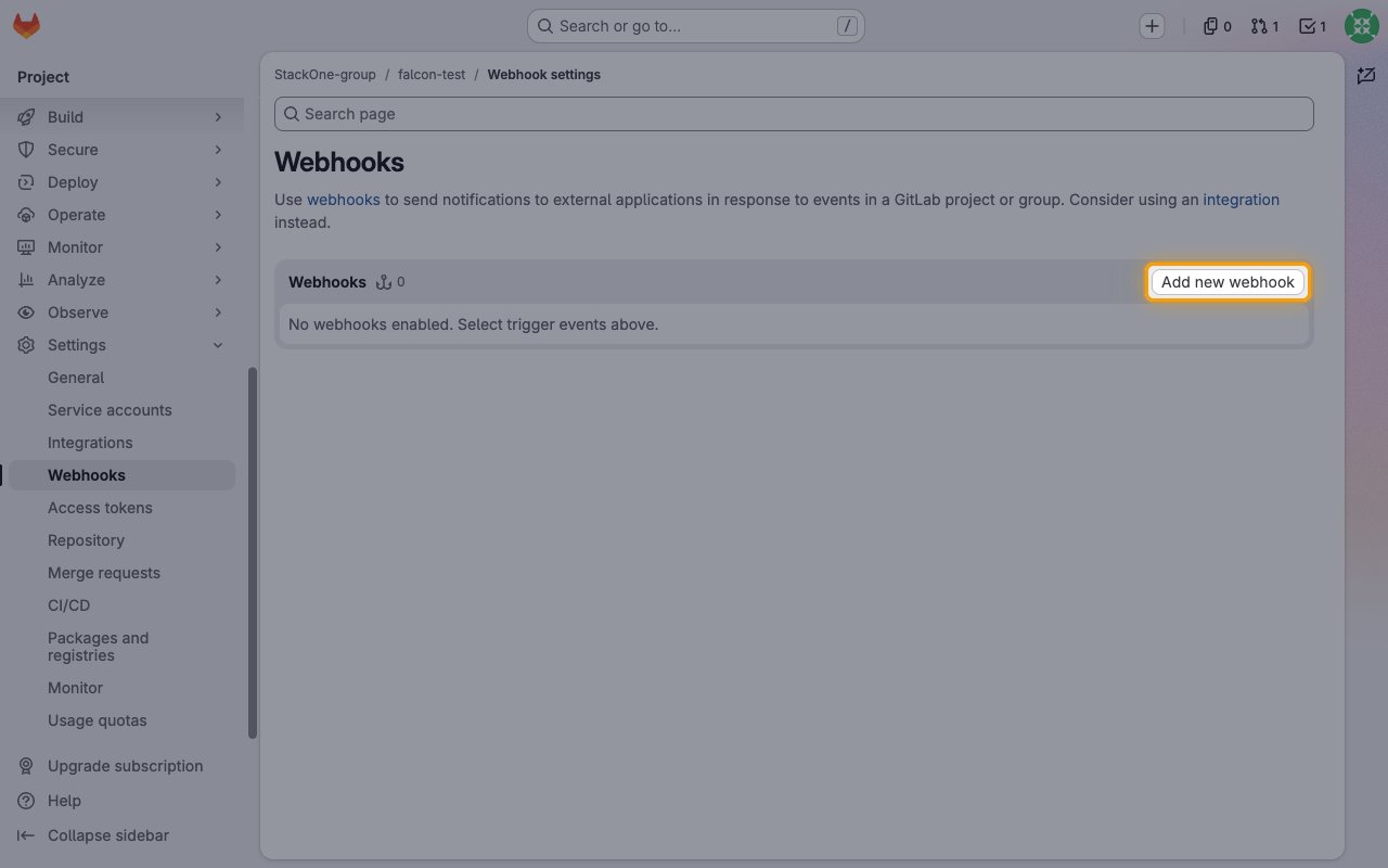 The GitLab Webhooks page with the Add new webhook button highlighted