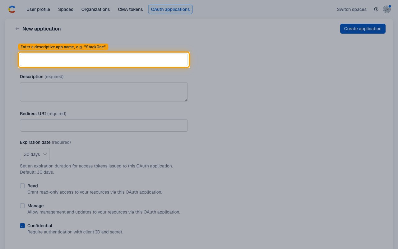 New application form with Name field highlighted
