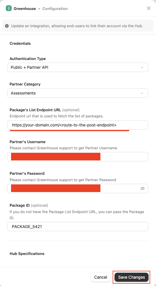 Greenhouse Configuration Form
