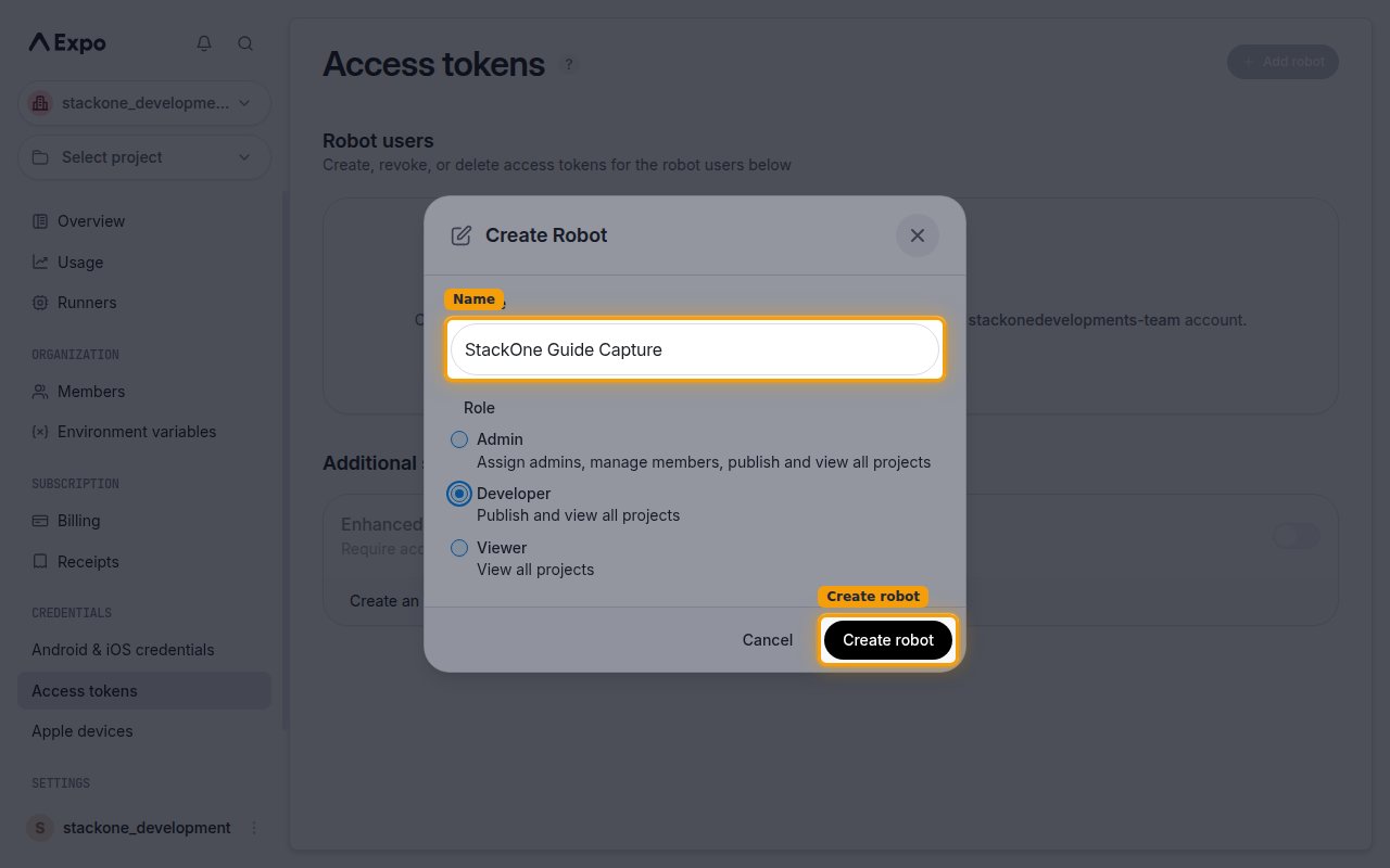 The Create Robot dialog showing the Name field, Role options, and Create robot button