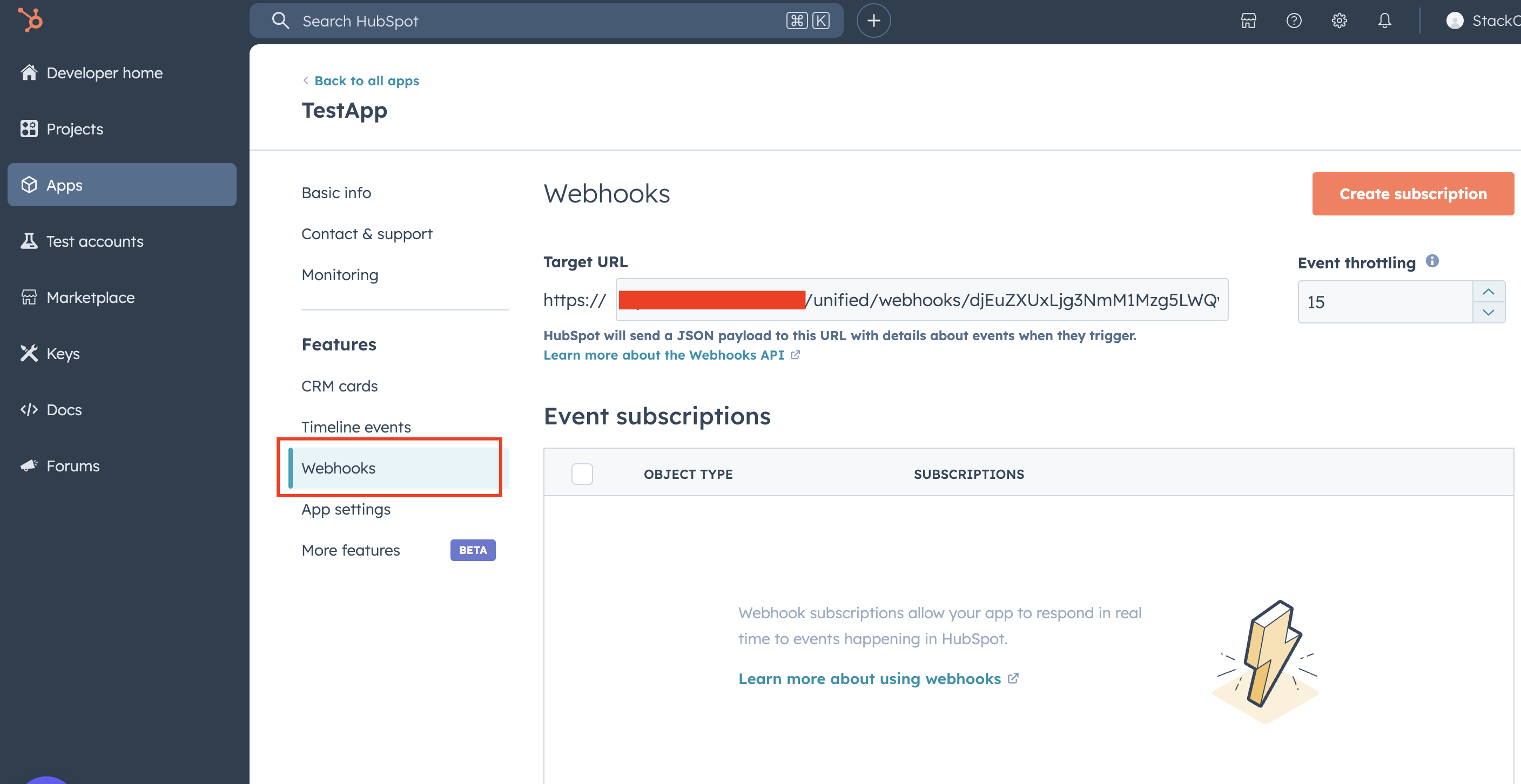 Webhook Page