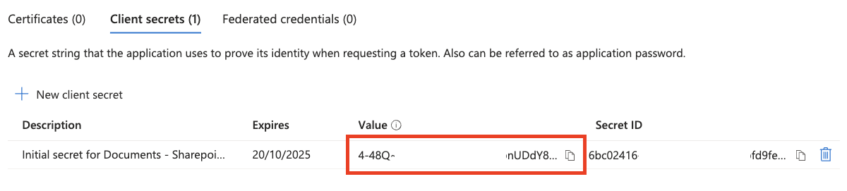 Ms Entra Copy Client Secret Value Pn