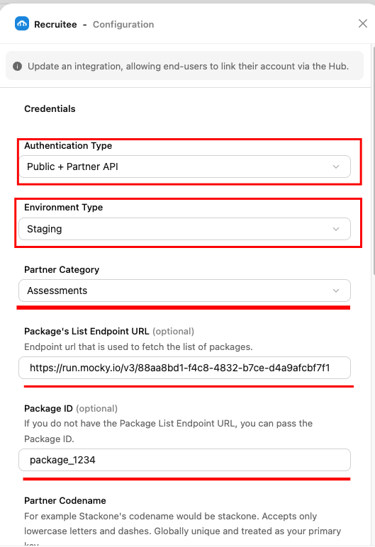 Recruitee Configuration Form