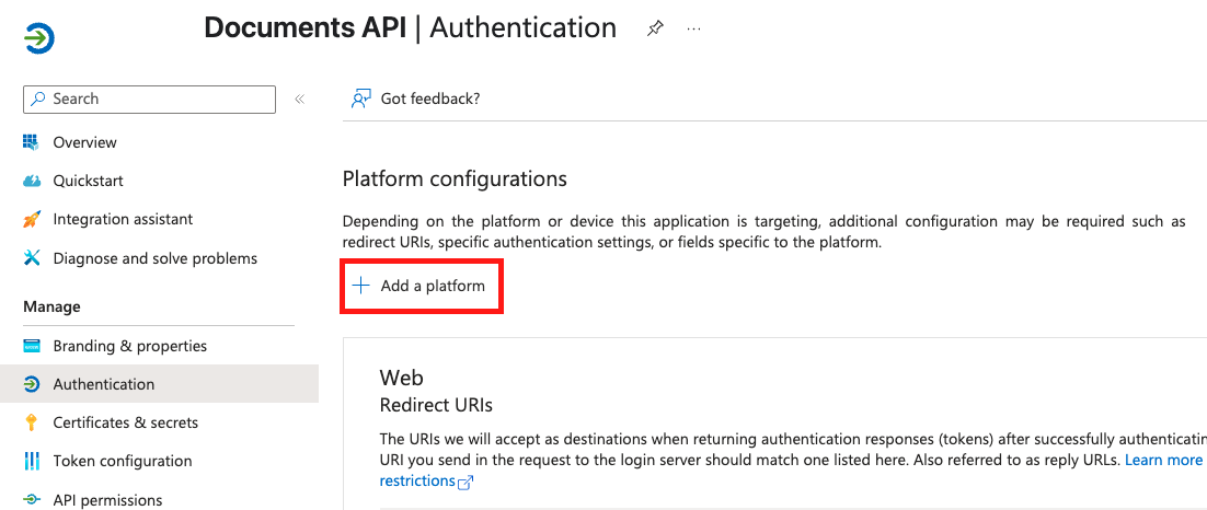 Share Point Auth Add Platform Btn Pn