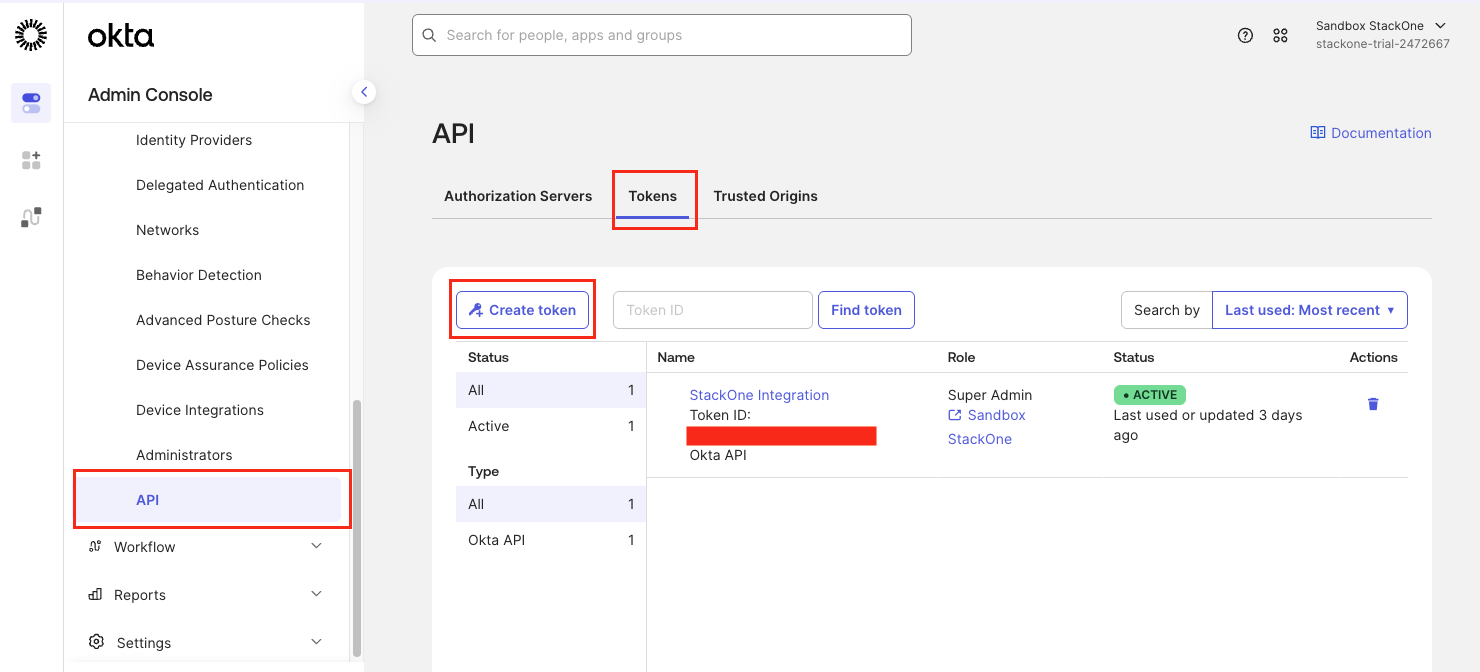 Okta API navigation
