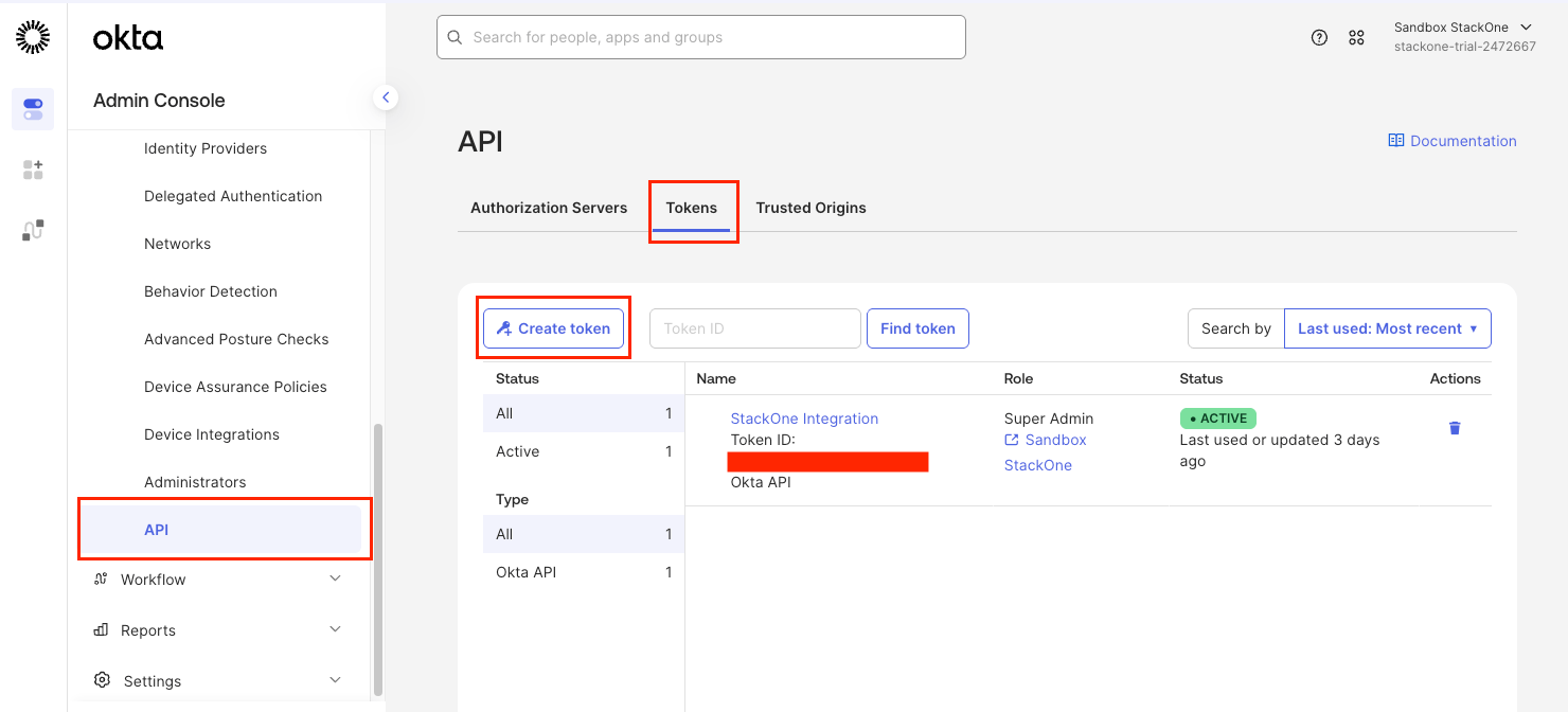 Okta API navigation