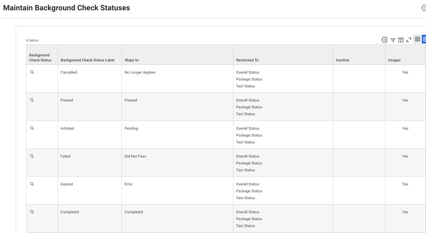 Maintain Background Check Statuses