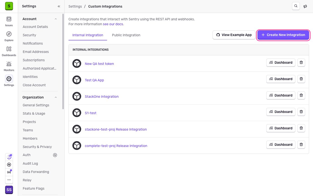 The Custom Integrations page with the Create New Integration button highlighted