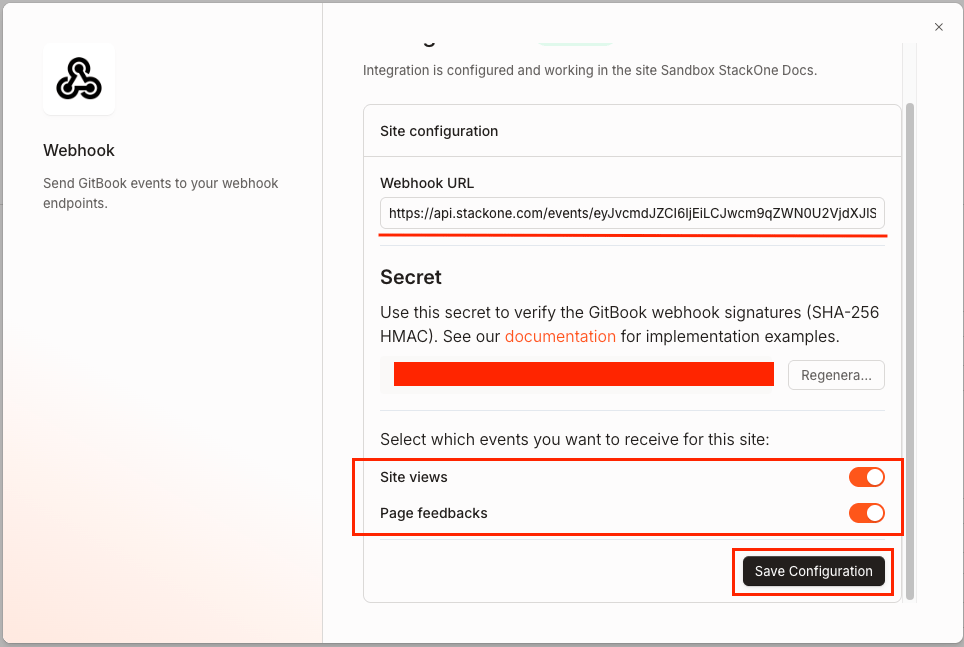 Enable site and page feedback events