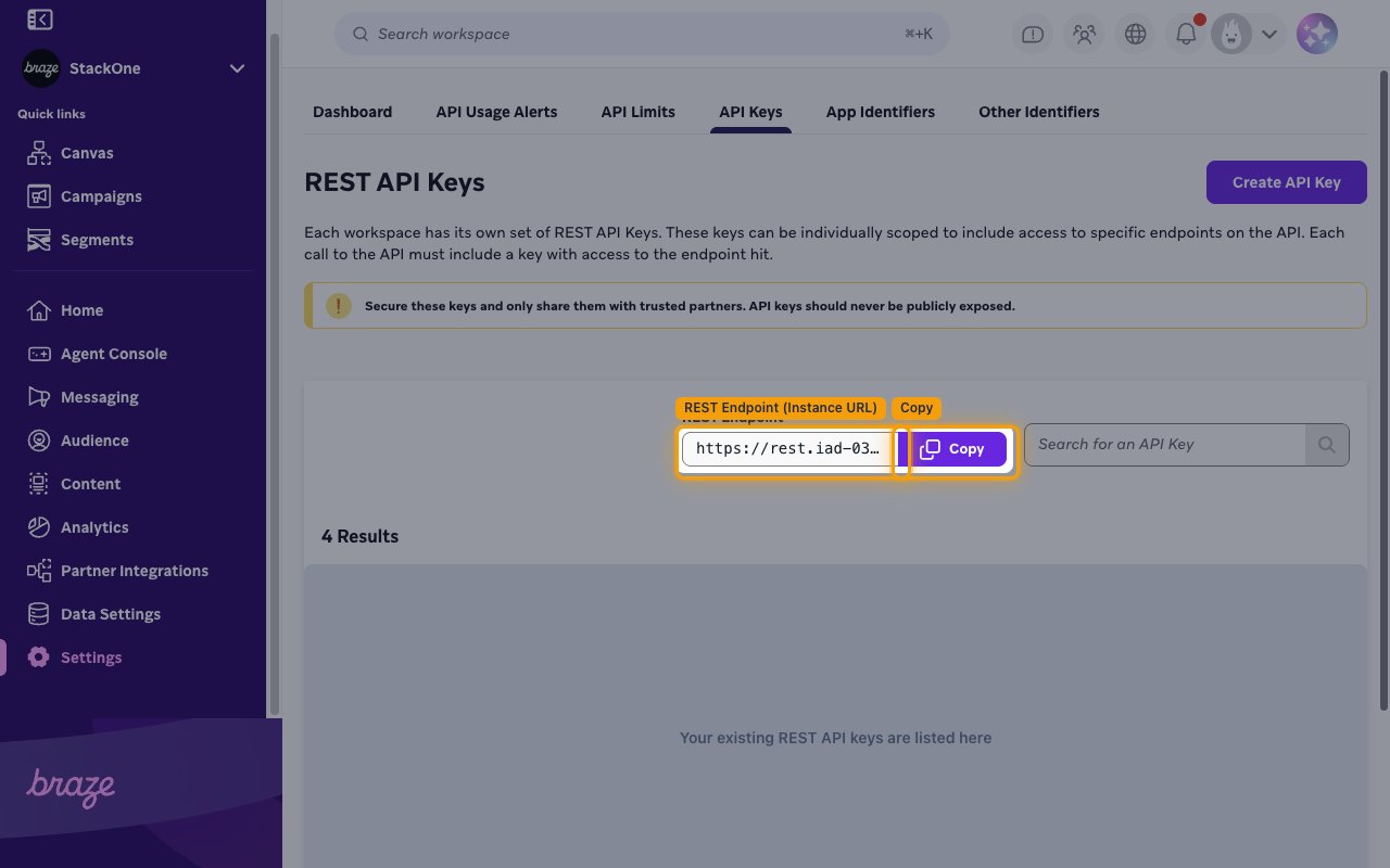 API Keys tab with the REST Endpoint field and Copy button highlighted