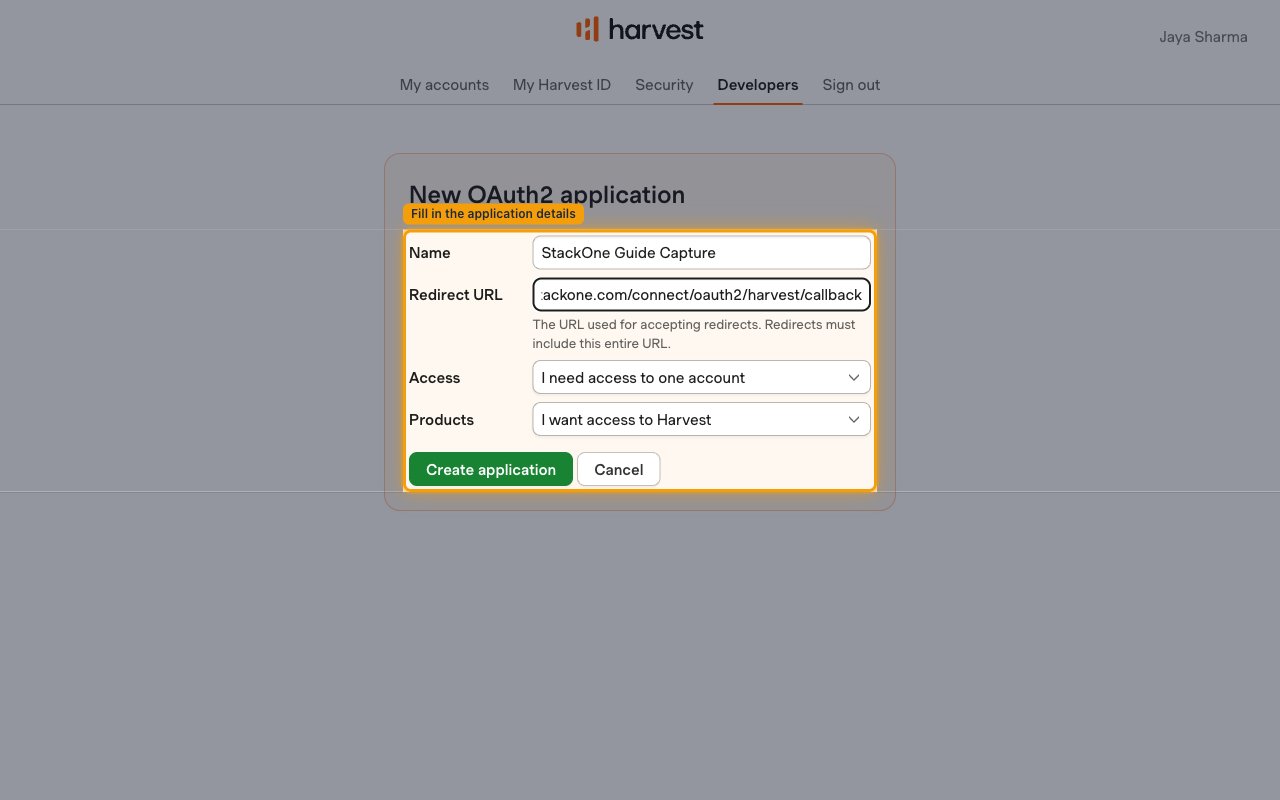 New OAuth2 application form with Name, Redirect URL, Access and Products fields