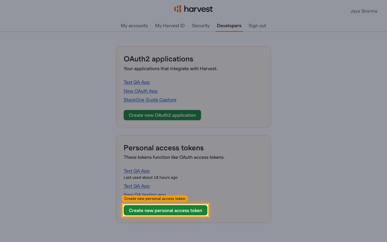 Developer tools page with the Create new personal access token action