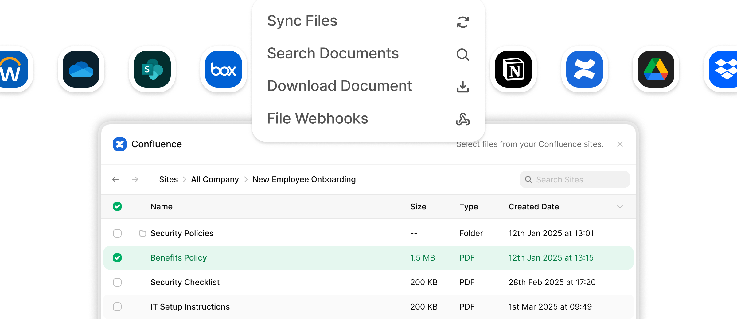 StackOne Documents API Interface