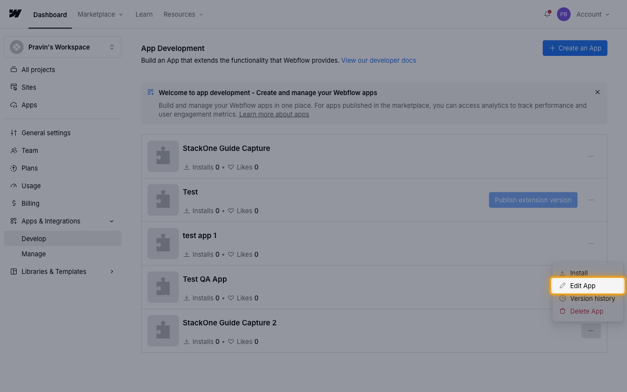 The App options menu showing Install, Edit App, Version history, and Delete App