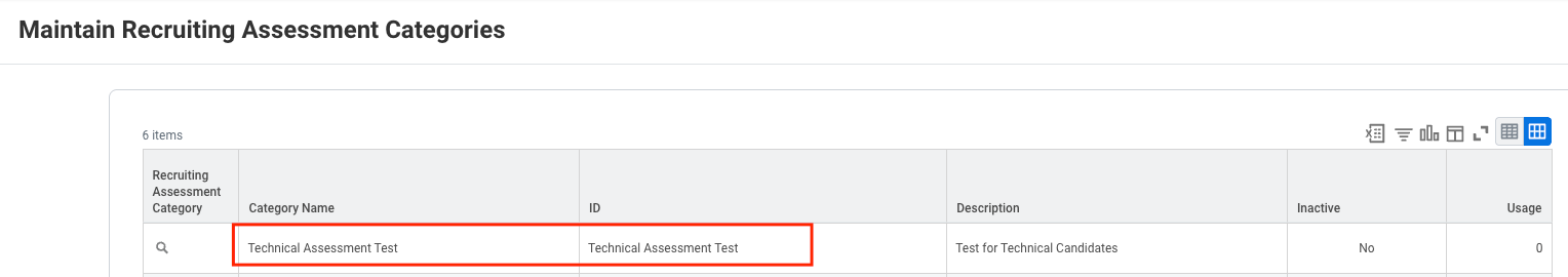 Assessment Category