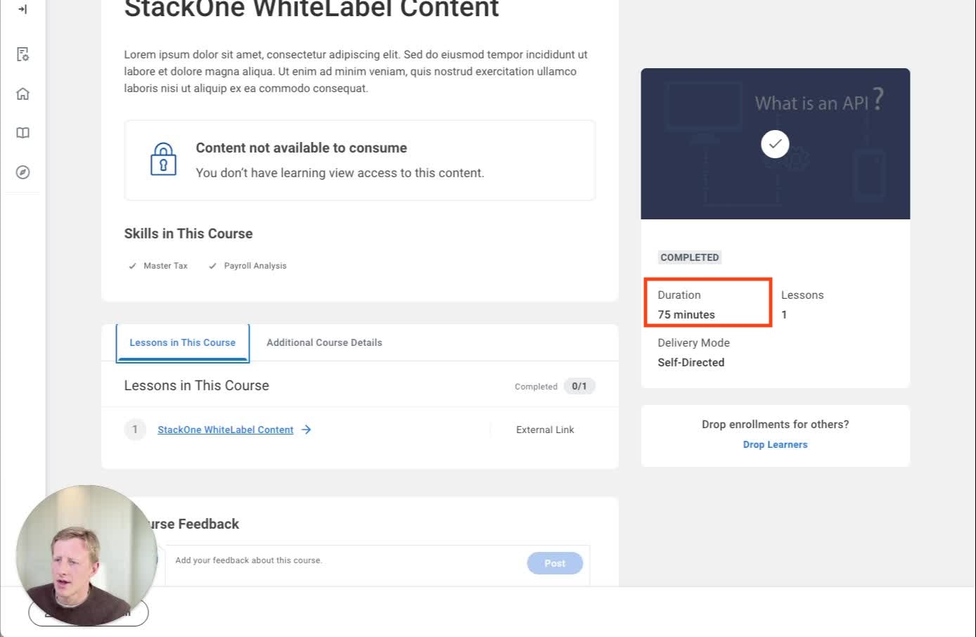Duration configuration