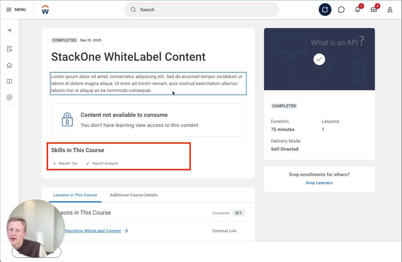 Skills configuration