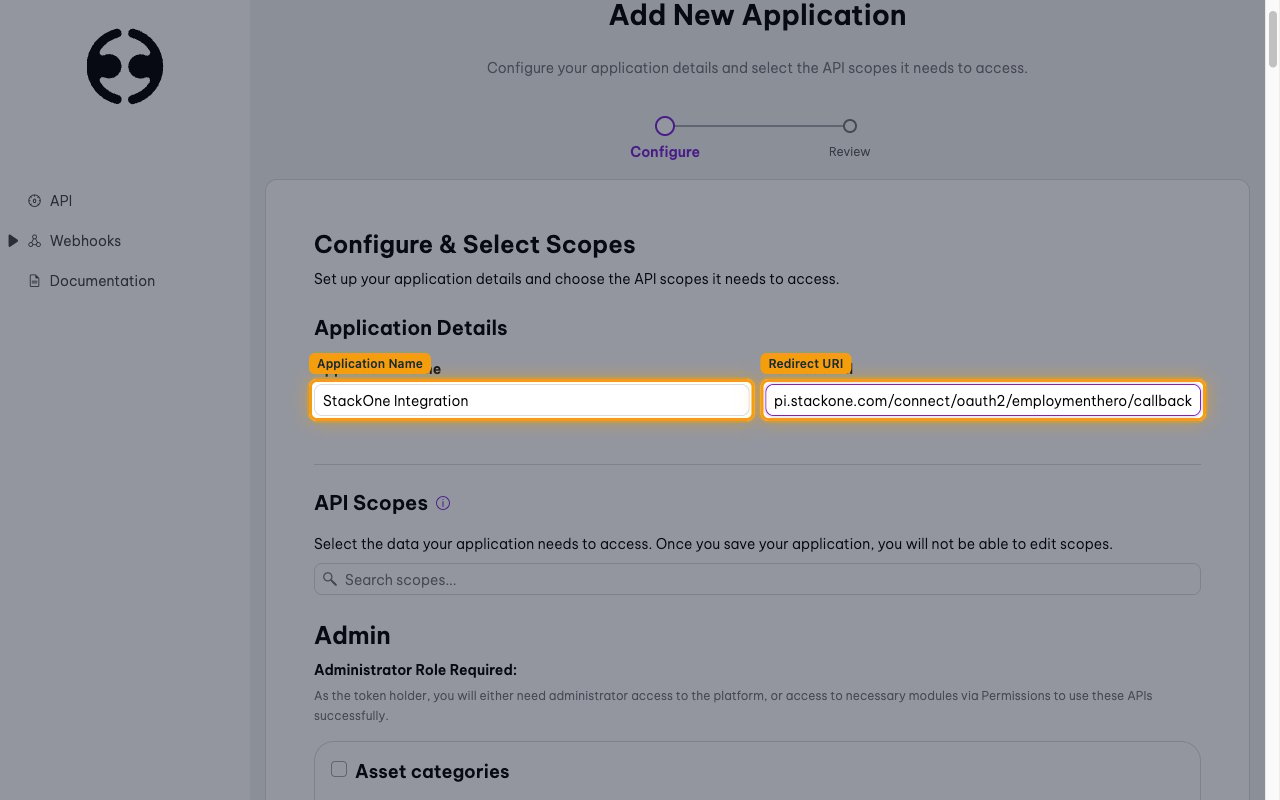 The Add New Application form with the Application Name and Redirect URI fields highlighted