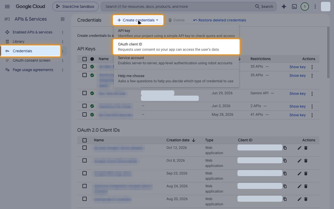 Create OAuth 2.0 navigation