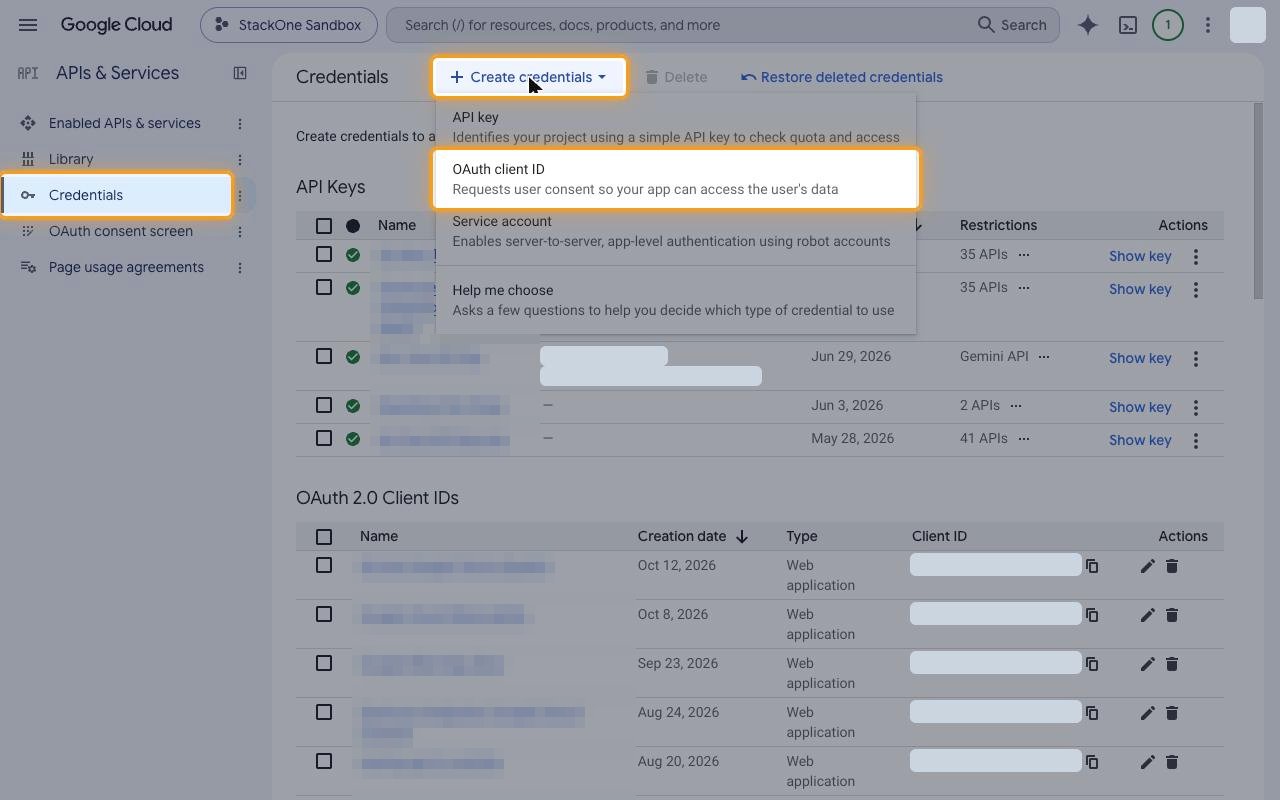 Create OAuth 2.0 navigation
