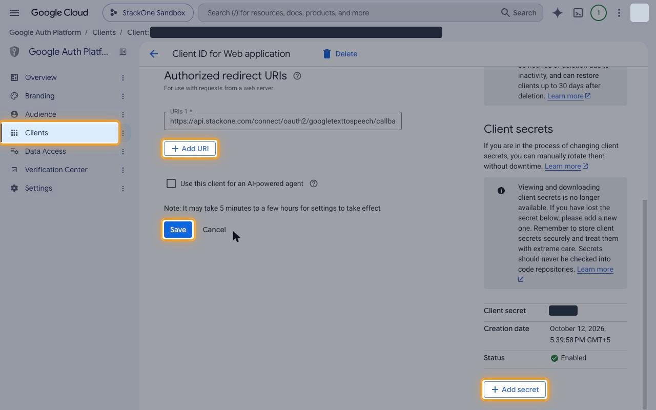Use an existing OAuth client