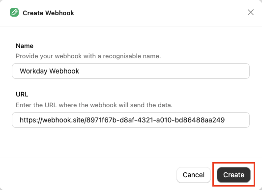 Create Webhook