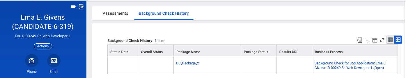Background Check Details