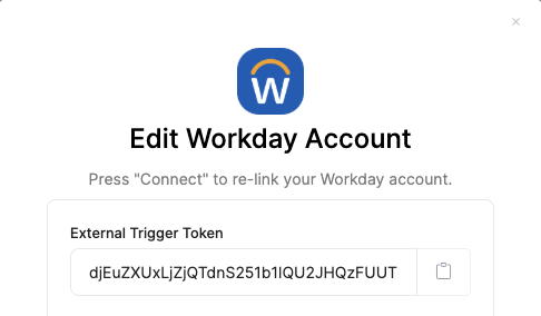 External Trigger Token