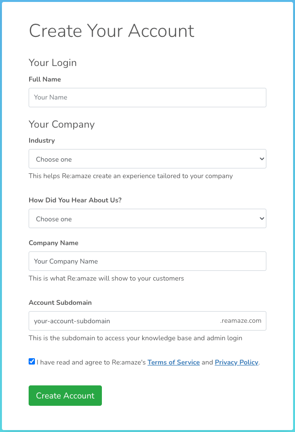 Sign Up Page