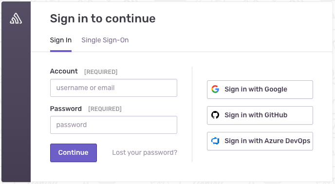 Sign in to Sentry