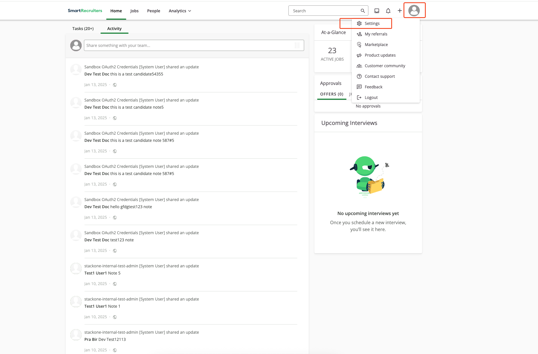 External Trigger Token