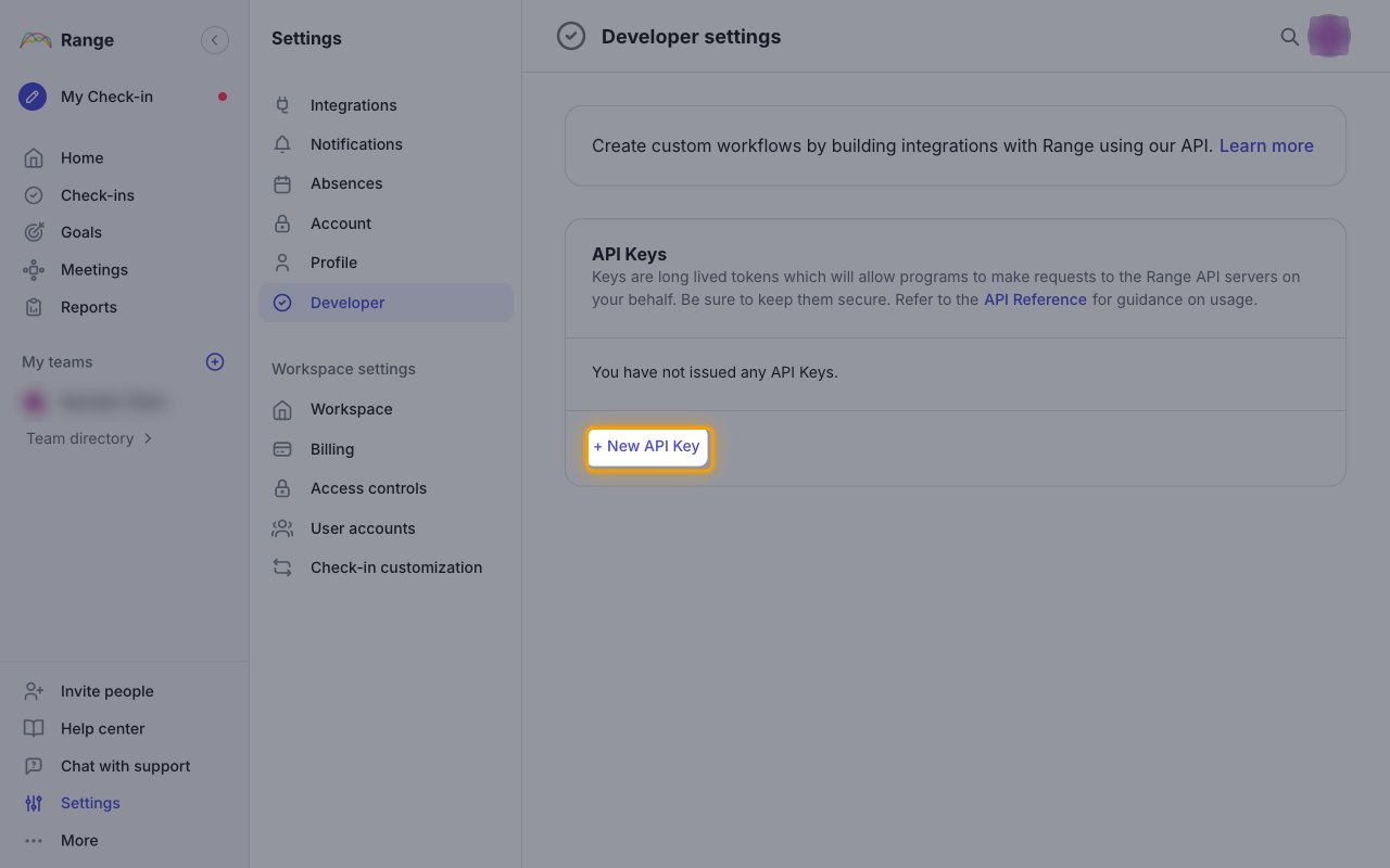 Developer settings page with the + New API Key button highlighted in the API Keys section