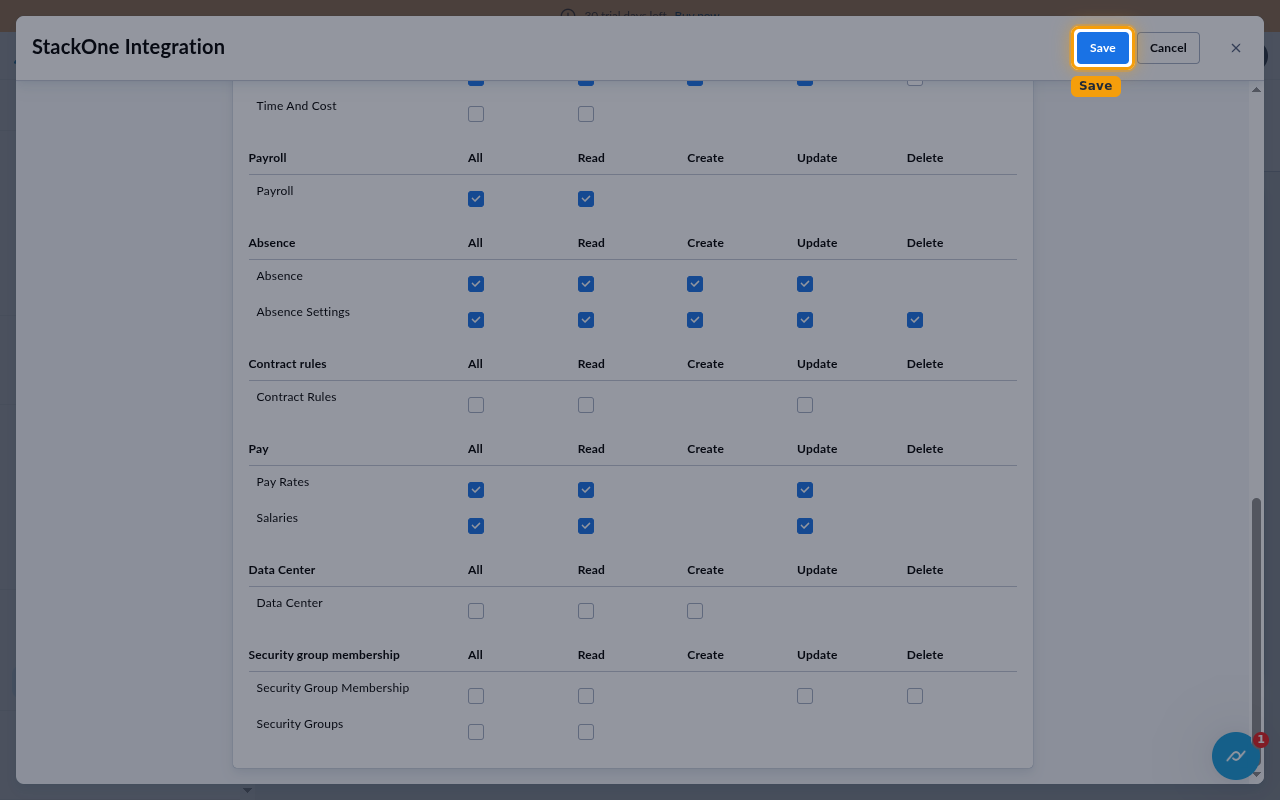 The New Application dialog with the Save button highlighted