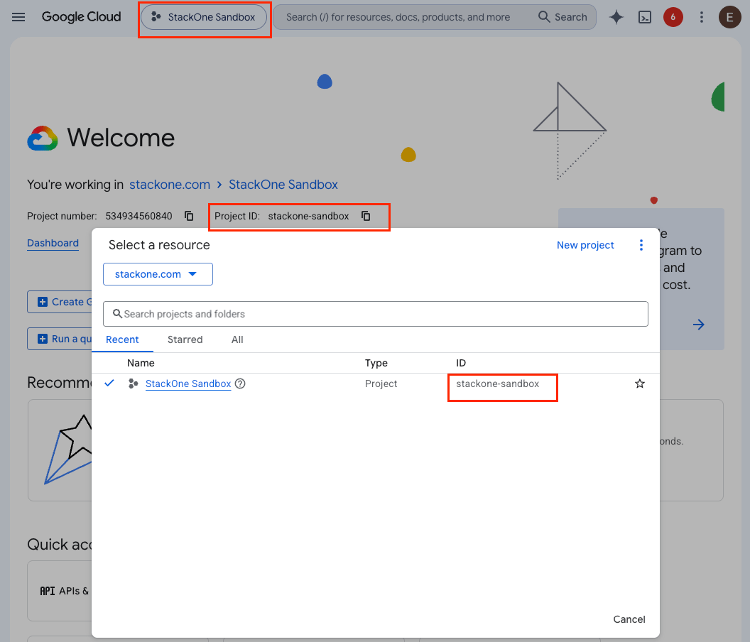 Google Cloud Project ID