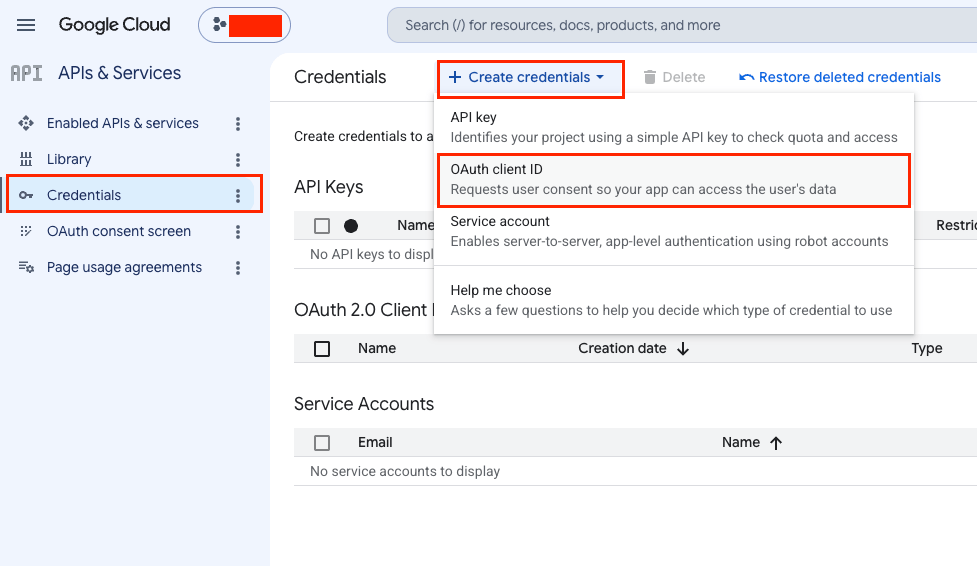 Create OAuth 2.0 navigation