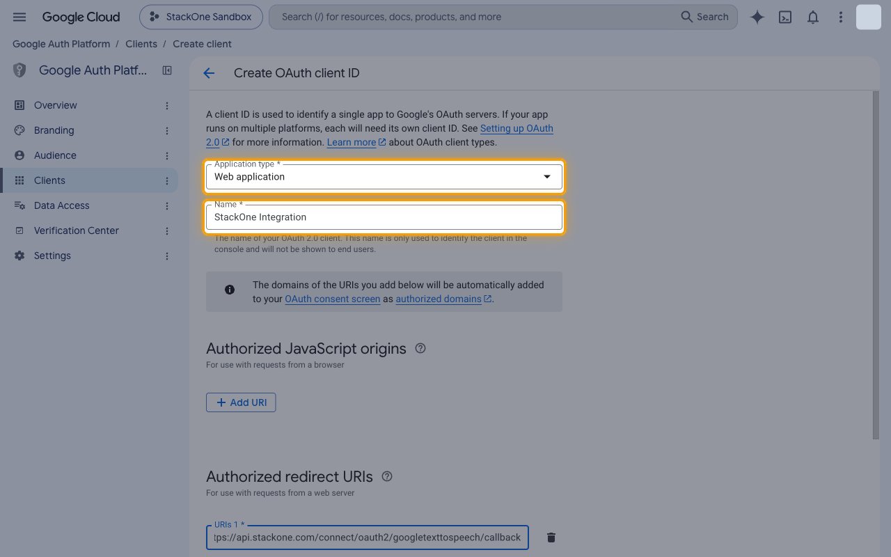 Create OAuth client ID form with Application type set to Web application and the Name field highlighted