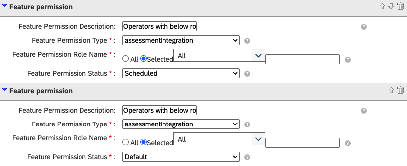 Add feature permission from the JR template