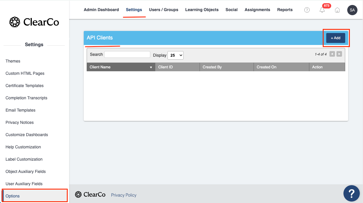 Brainier LMS API Client Add
