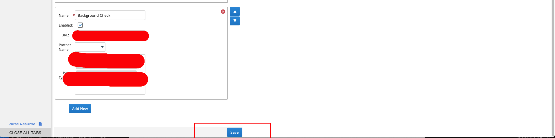 Save Button