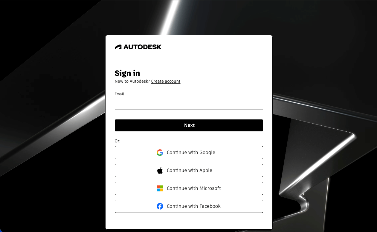The APS Developer Hubs page showing the Applications list with the Create application button in the top right.