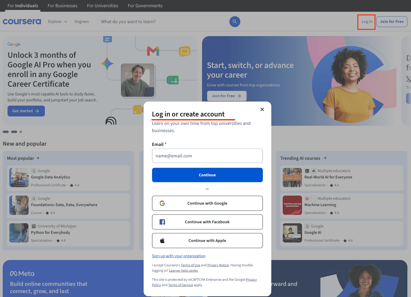 Coursera Developer Portal Sign In